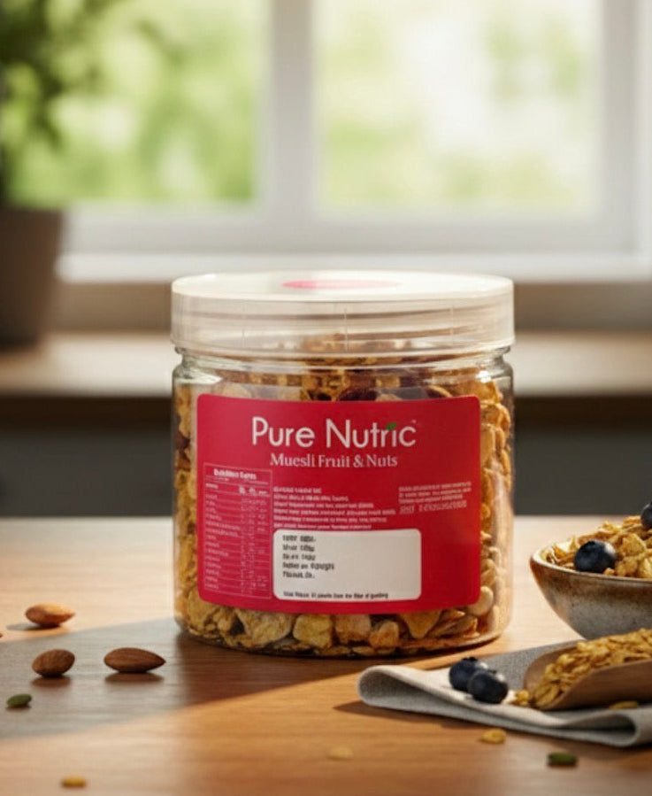 Premium Muesli Fruit & Nuts – Healthy, Crunchy & Nutritious Breakfast Blend (190g)